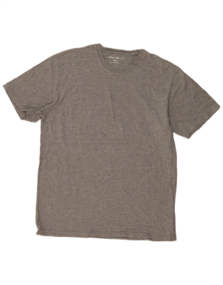 Eddie Bauer T-shirt alta da uomo Top grande in cotone grigio