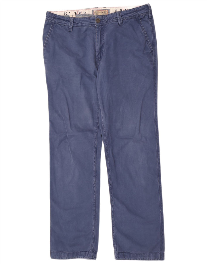 Pantaloni chino regolari da uomo Fat Face grandi W36 L33 cotone blu