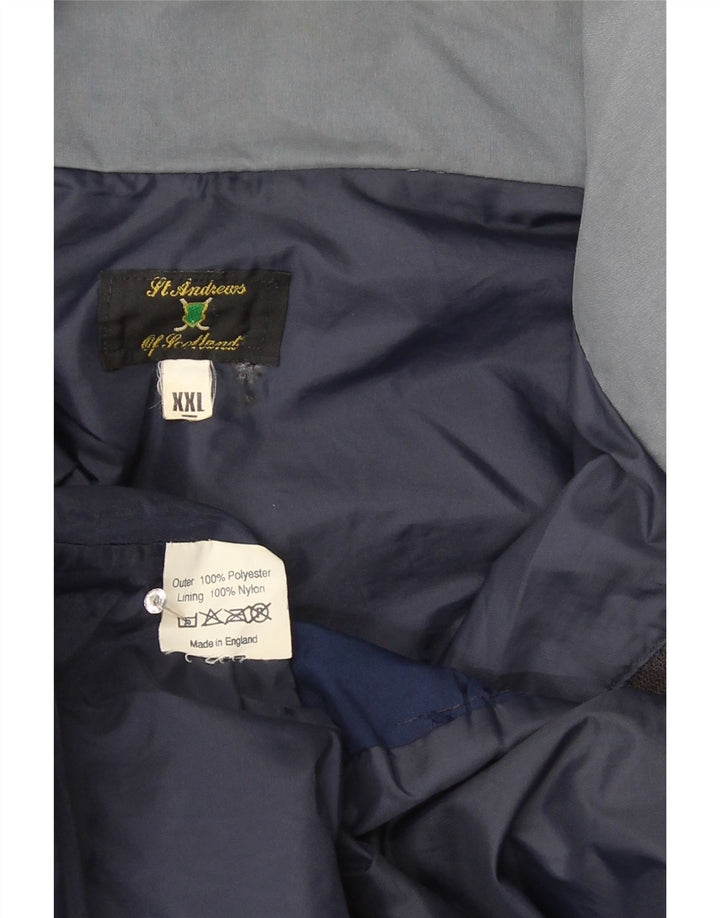 Giacca a vento da uomo St. Andrews UK 44 2XL Poliestere blu navy