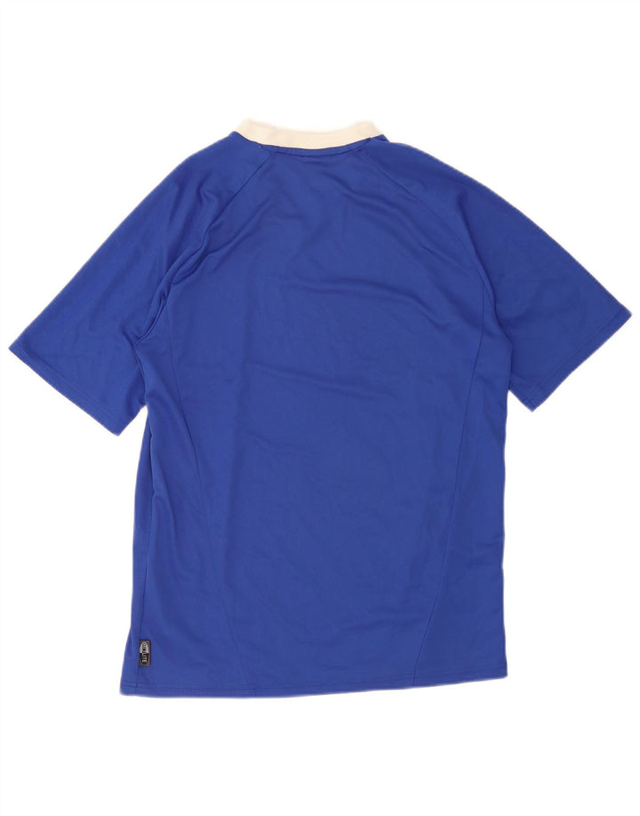 T-shirt Adidas Climalite da uomo, piccola, in poliestere color block blu