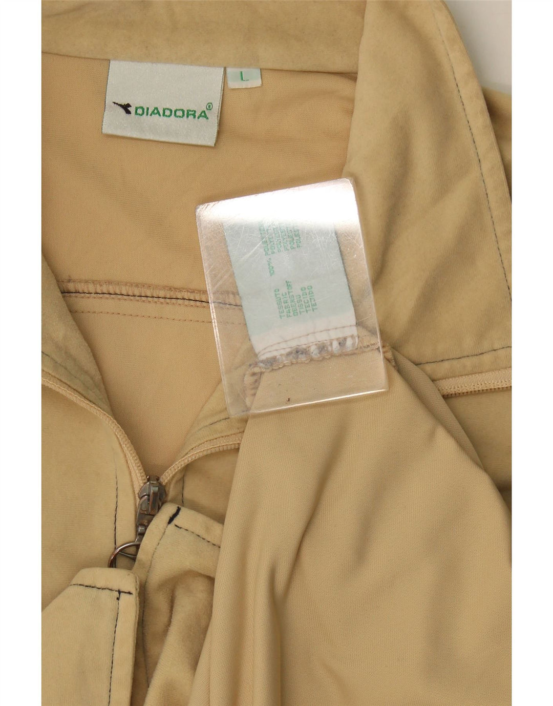 Giacca da tuta da uomo Diadora Large Beige in poliestere