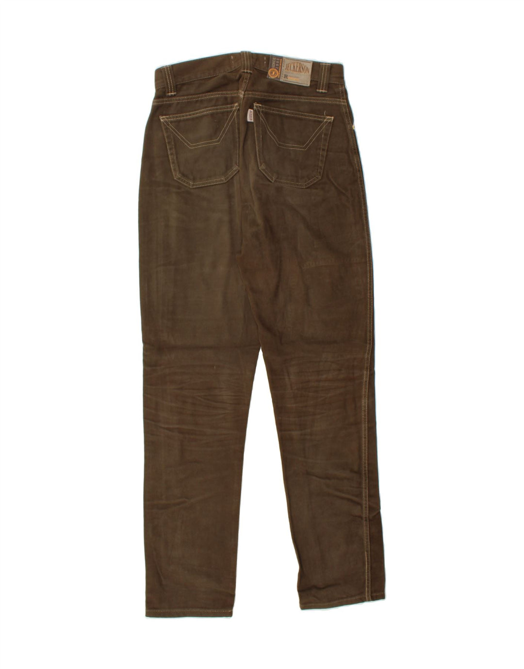 JECKERSON Womens Slim Casual Trousers W32 L33 Brown Vintage Jeckerson and Second-Hand Jeckerson from Messina Hembry 