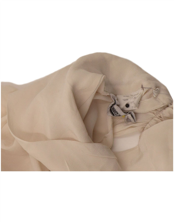 Pancaldi & B Camicetta da donna Top UK 10 Small Off White Seta