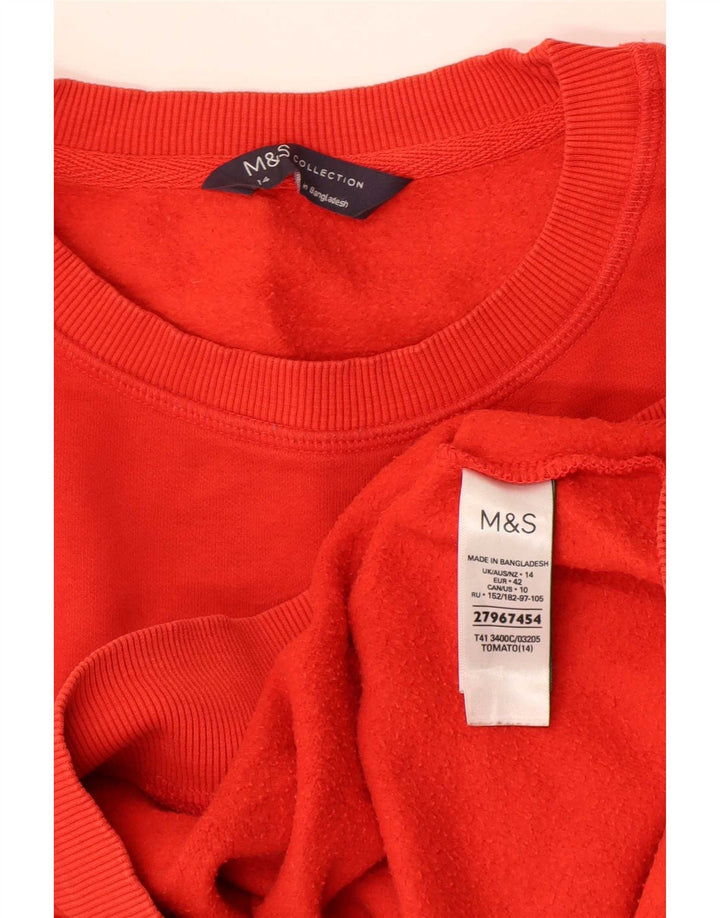 Felpa oversize grafica da donna Marks & Spencer UK 14 grande rossa