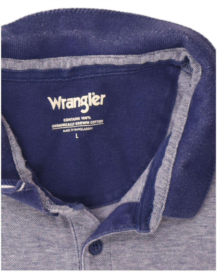 Polo da uomo Wrangler grande in cotone blu navy