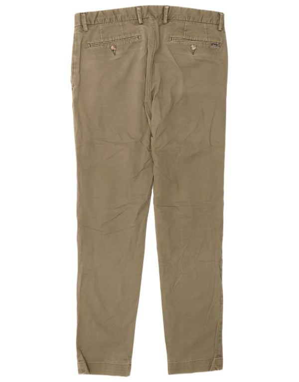 Pantaloni da abito slim da uomo Polo Ralph Lauren W34 L32 cotone kaki