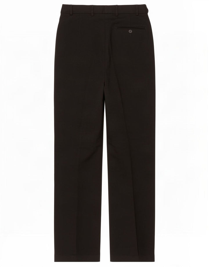 Pantaloni da abito dritti da uomo Marks & Spencer W30 L33 poliestere nero