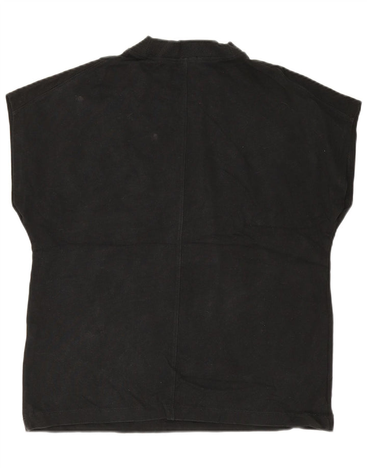 T-shirt Zara da donna Top UK 14 cotone nero medio
