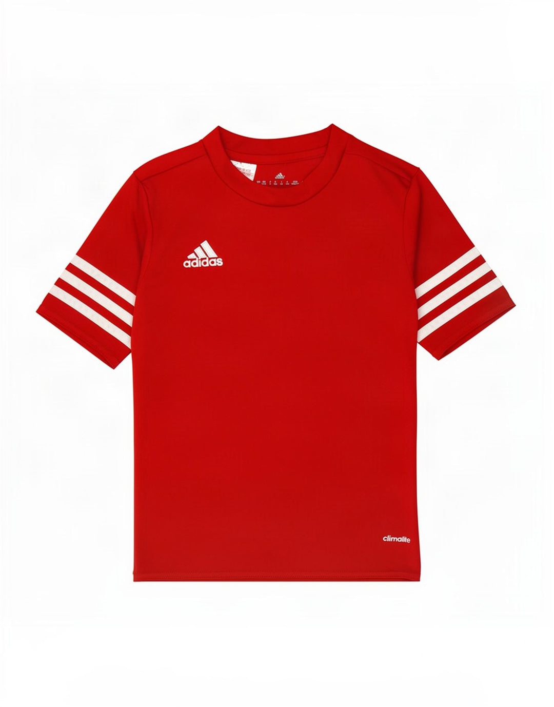 Maglietta Adidas Climalite da ragazzo, 7-8 anni, piccola, in poliestere rosso