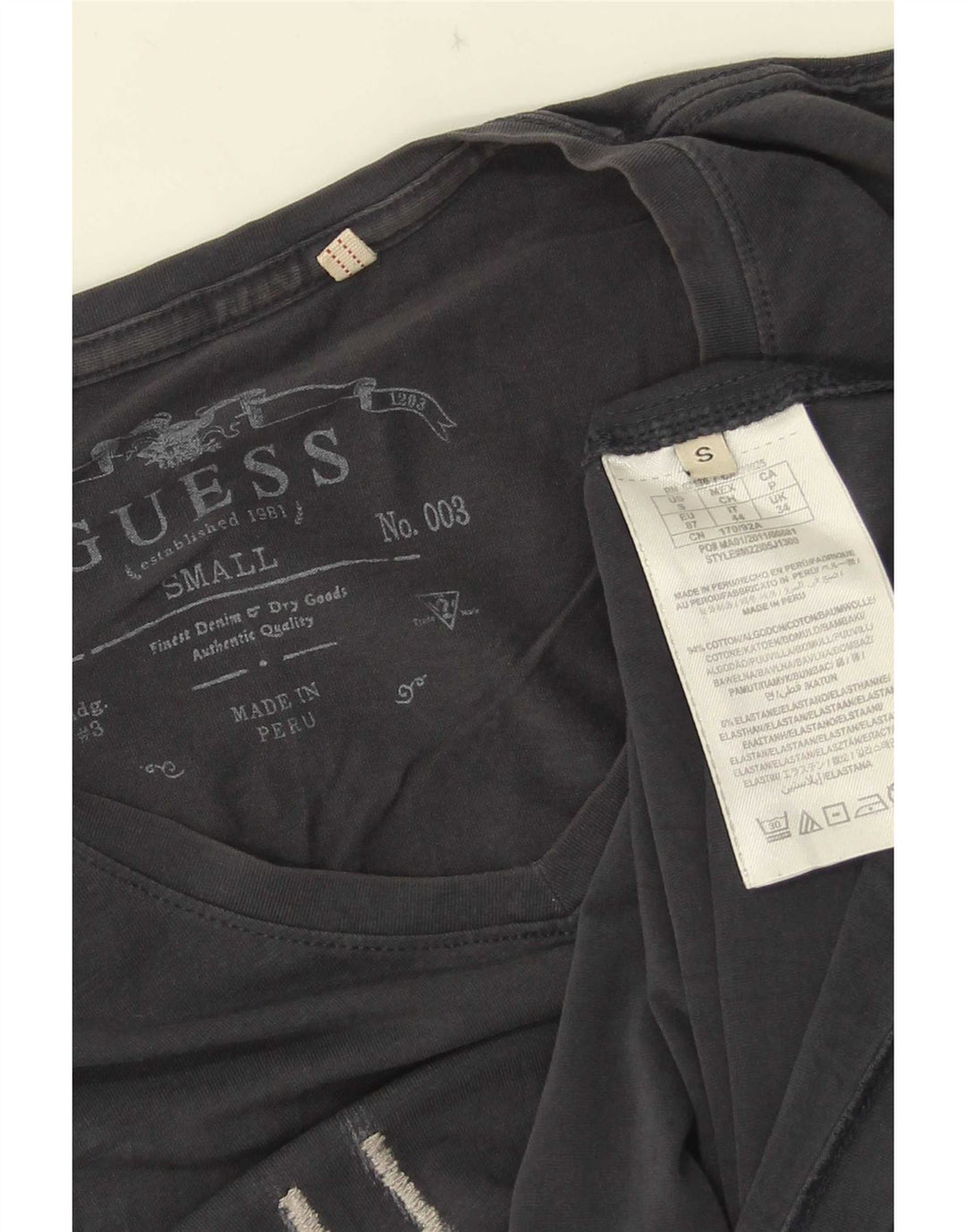 Guess T-shirt grafica da uomo piccola in cotone grigio