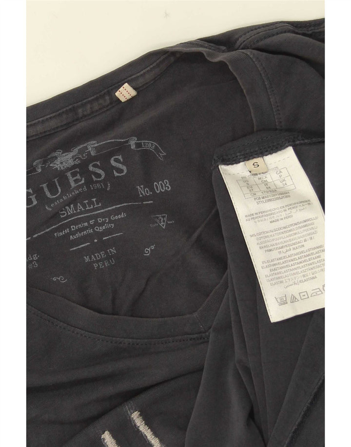 Guess T-shirt grafica da uomo piccola in cotone grigio