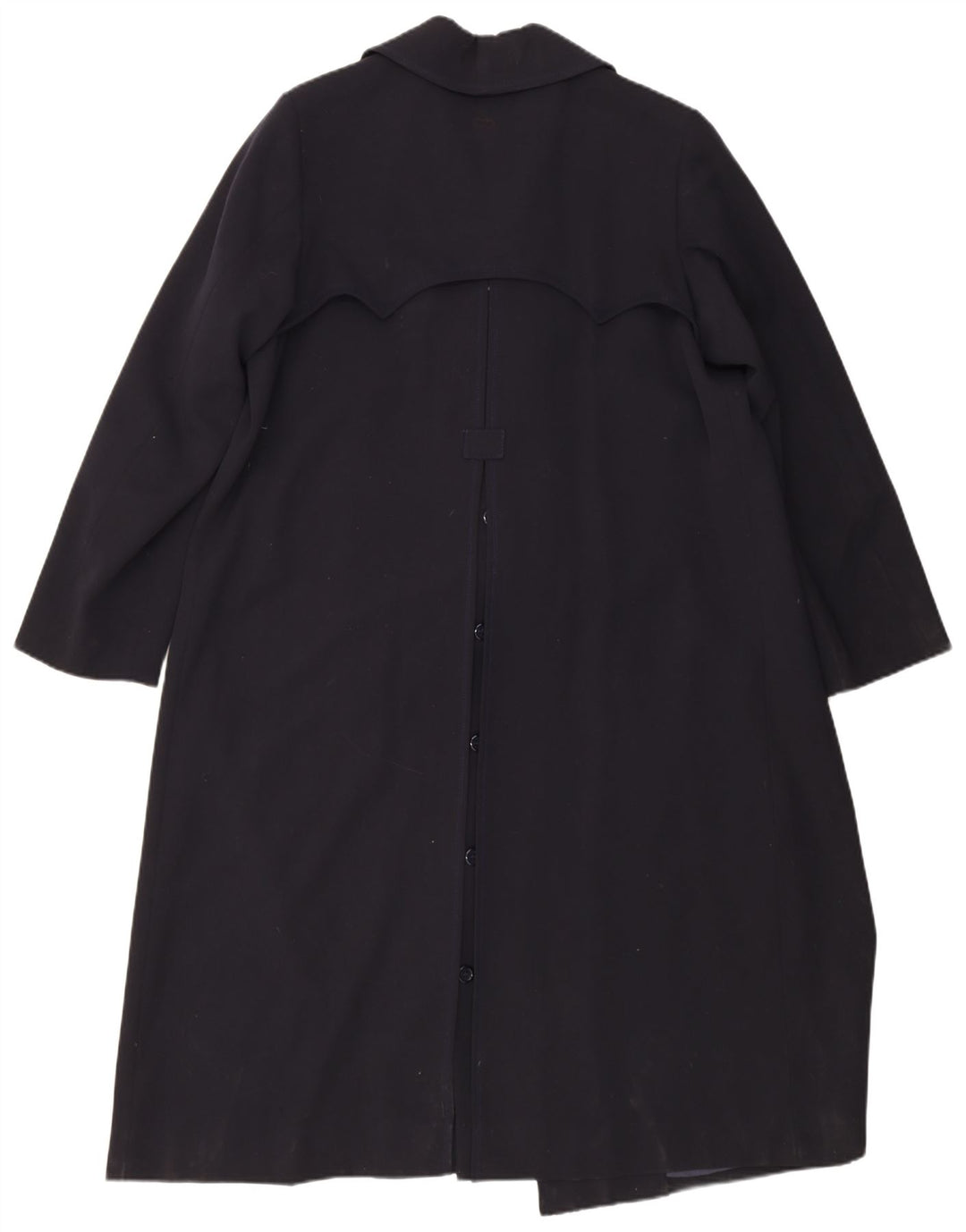 Trench doppiopetto vintage da donna UK 14 blu navy medio