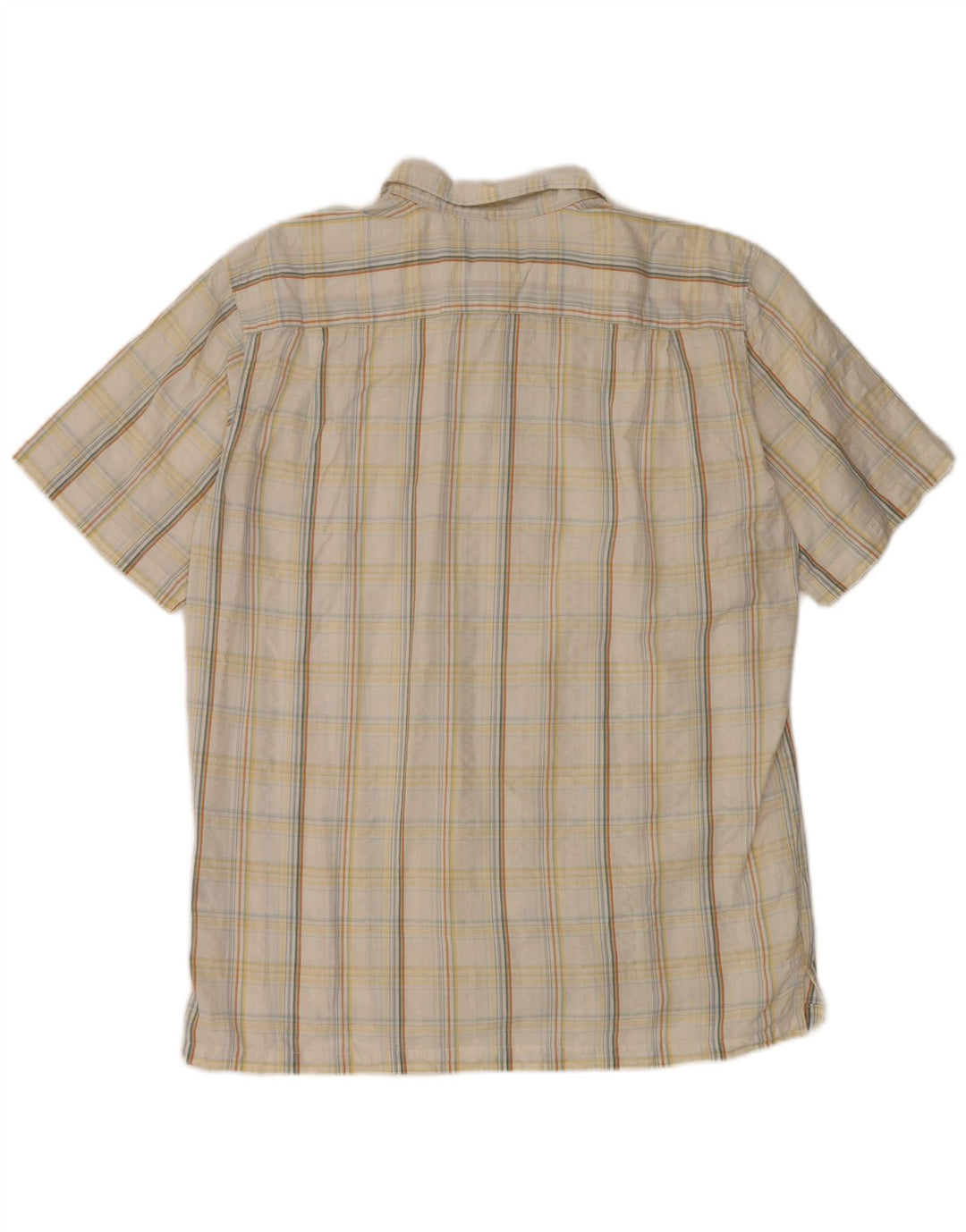 Camicia a maniche corte da uomo Columbia in cotone a quadri bianchi grandi