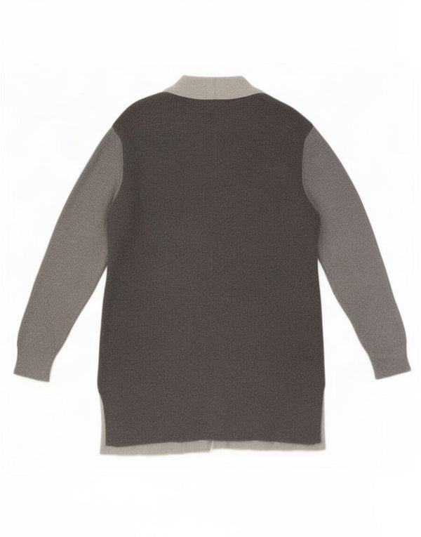 Marks & Spencer Womens Longline Cardigan Sweater UK 14 Large Grey