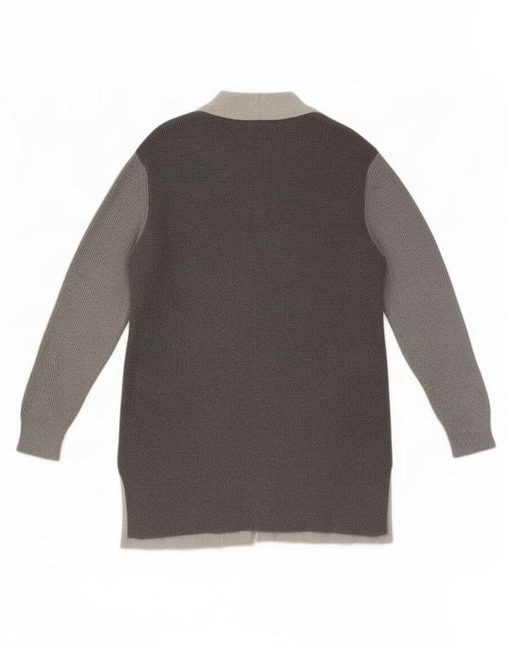 Maglione cardigan lungo da donna Marks & Spencer UK 14 grande grigio