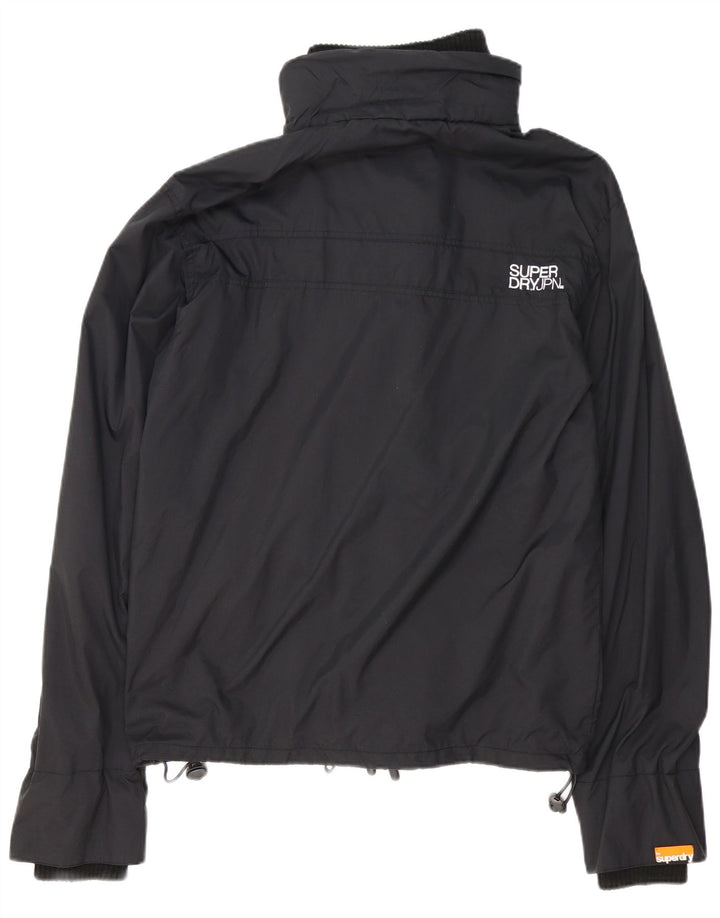 Giacca antipioggia grafica da uomo Superdry UK 42 XL nylon nero
