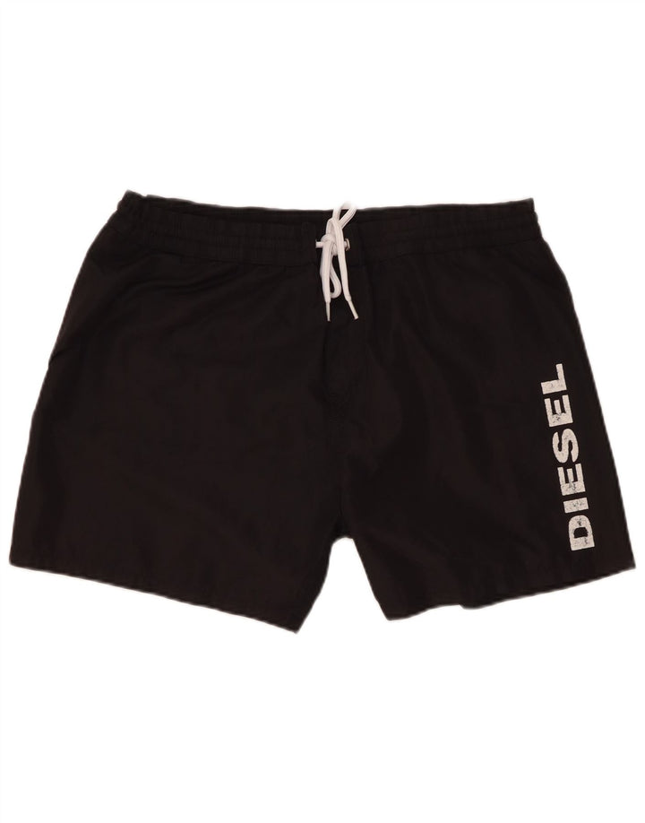 DIESEL Pantaloncini da bagno grafici da uomo EU 50 Large Nero Poliestere