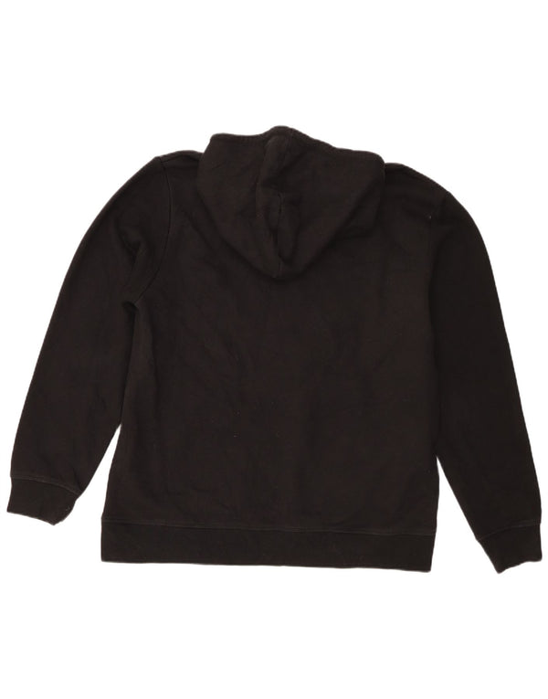 Felpa con cappuccio grafica da uomo Reebok grande in cotone nero