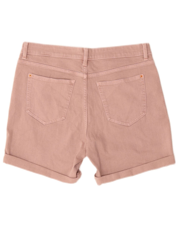 Pantaloncini di jeans da donna Marks & Spencer UK 12 medi W30 cotone rosa