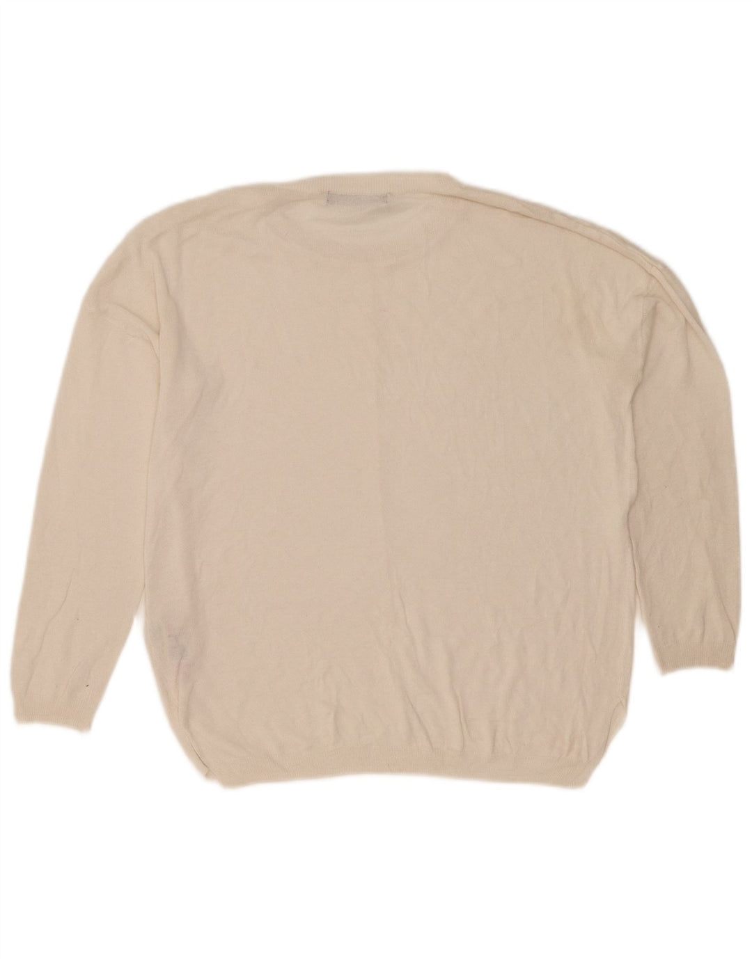 Maglione maglione girocollo da donna Marks & Spencer UK 14 Viscosa bianca media