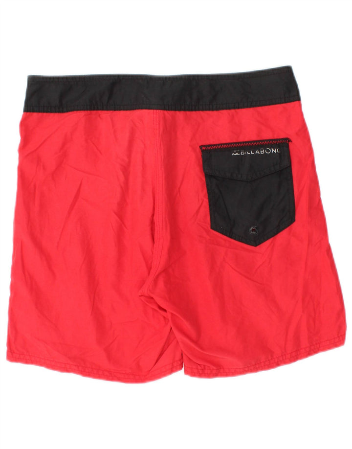 Pantaloncini da bagno da uomo BILLABONG Spiaggia in poliestere color block rosso medio
