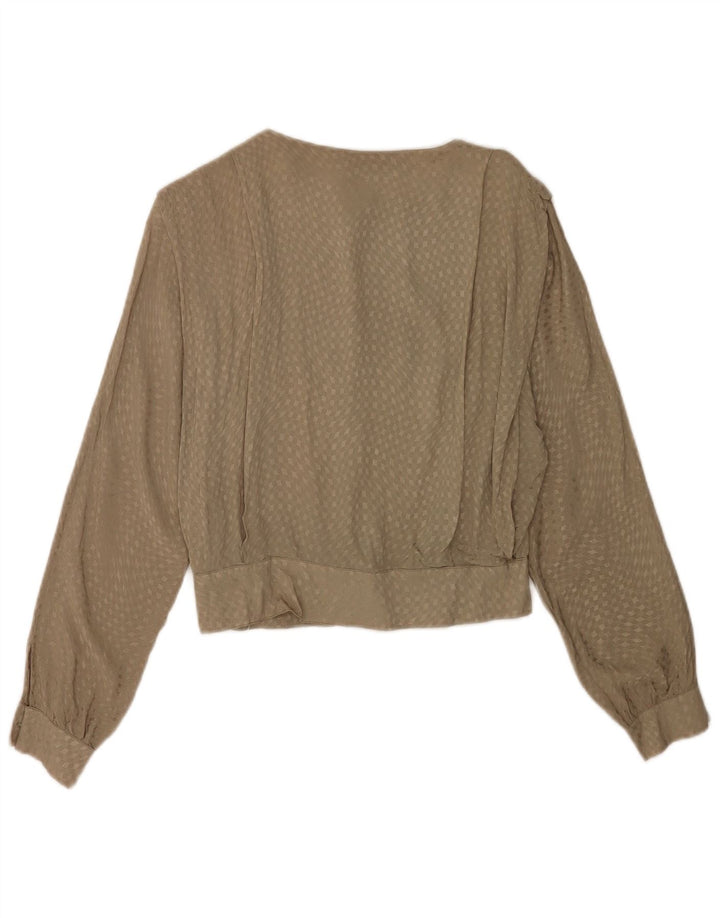 Modyva Camicia a maniche lunghe da donna Camicetta IT 44 Verde medio geometrico