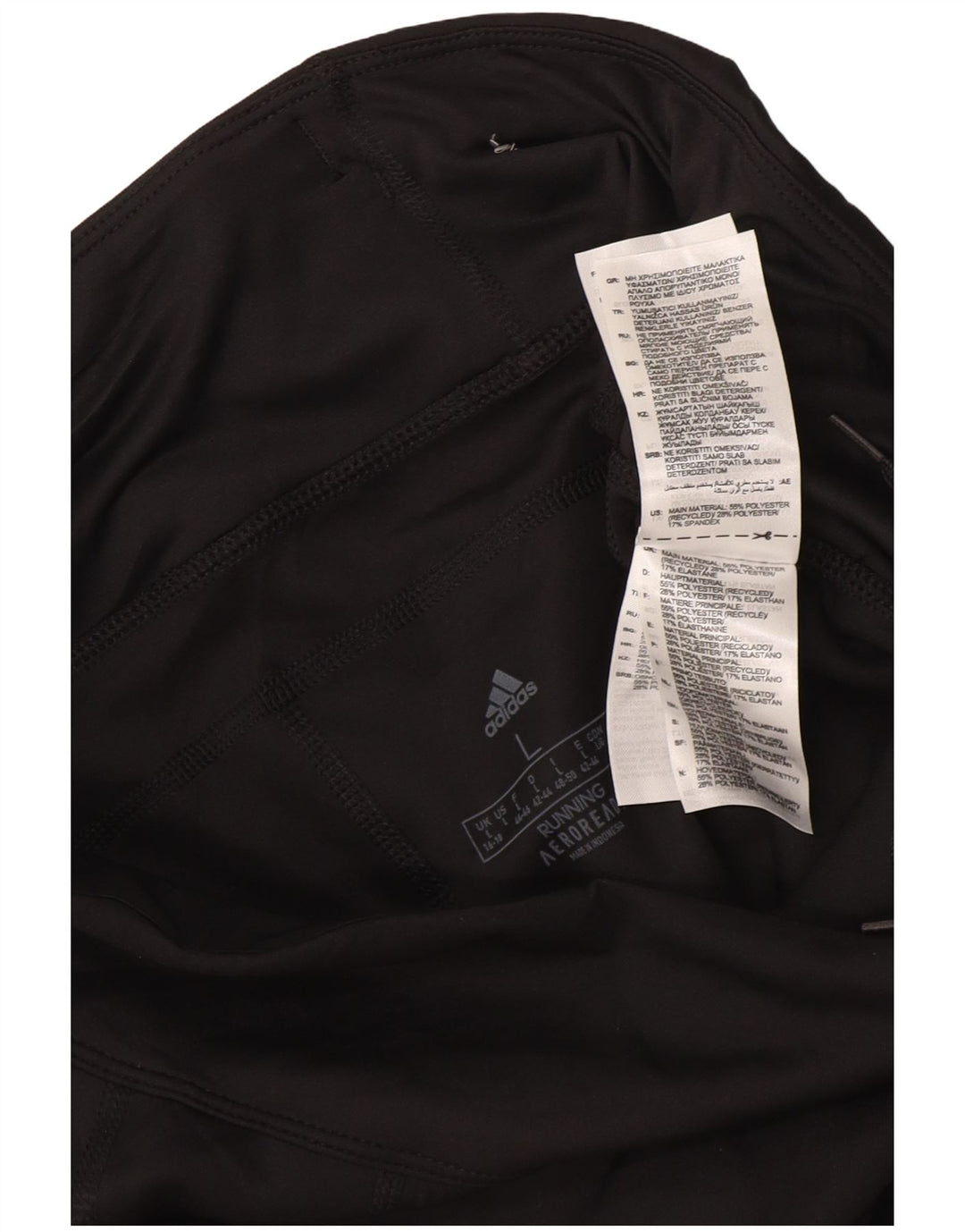 Leggings ADIDAS Aeroready da donna UK 16/18 Large Nero Poliestere