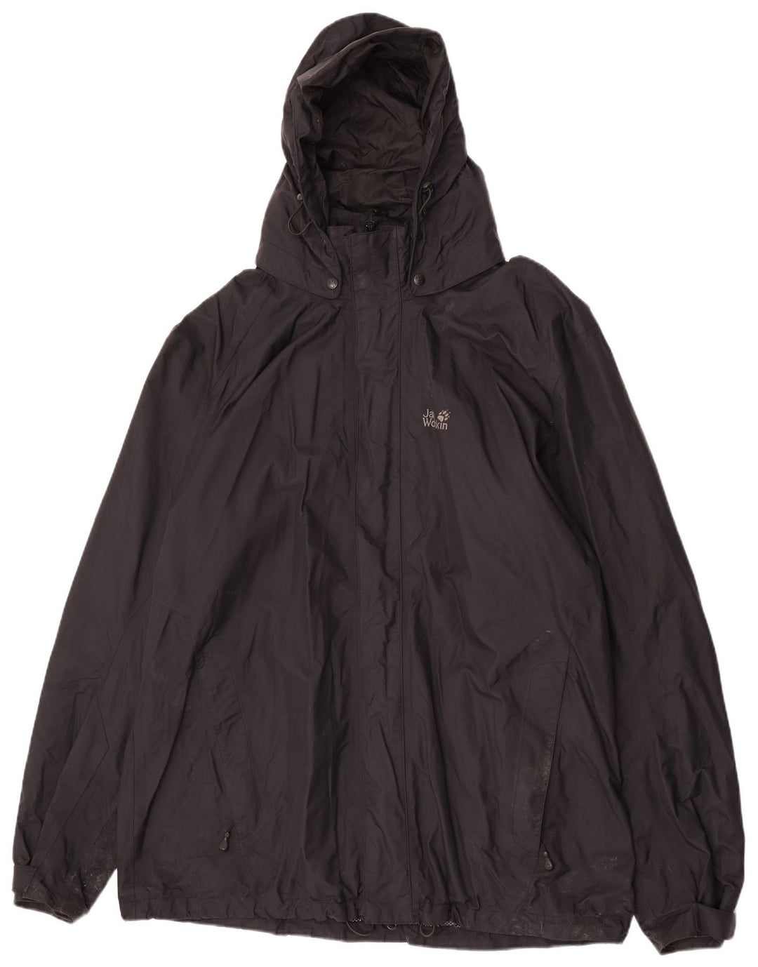 Giacca antipioggia con cappuccio da uomo Jack Wolfskin UK 50 3XL nera poliammide