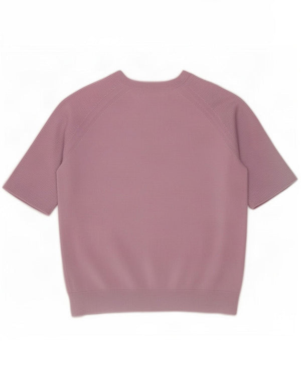 Marks & Spencer Maglione corto con scollo a barca da donna UK 12 Viola medio