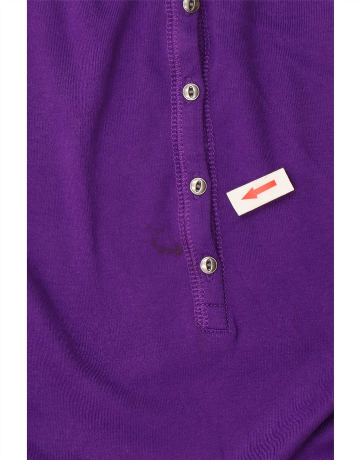 Top da donna a maniche lunghe Chaps UK 18 XL cotone a quadri viola