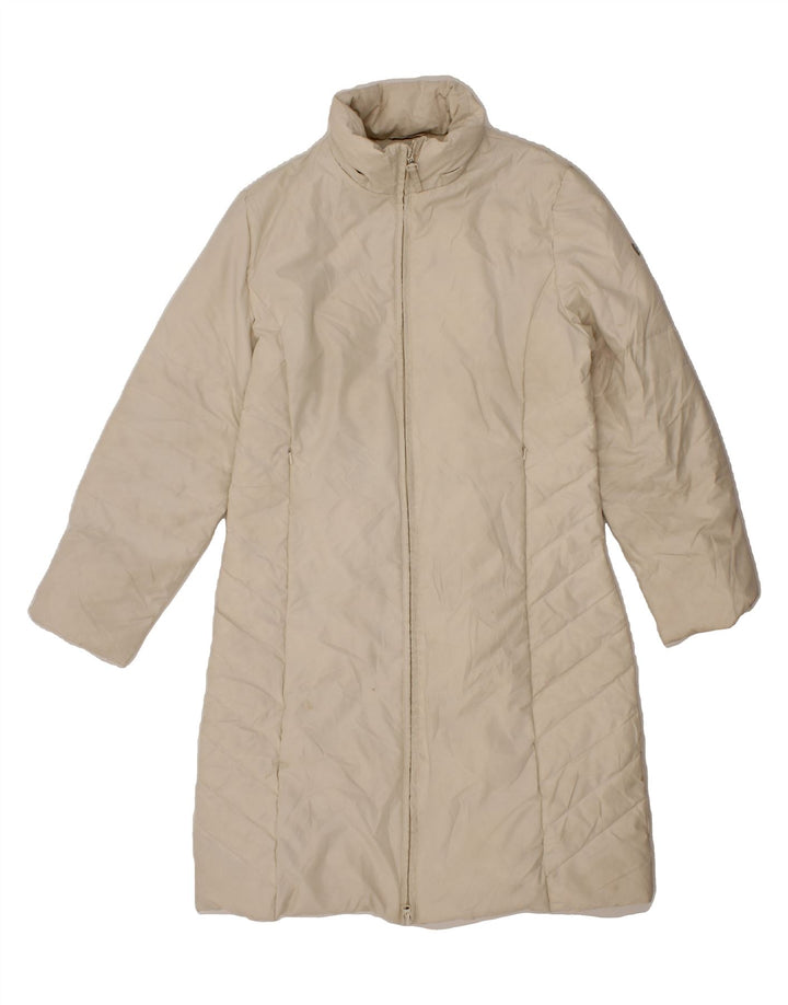 SERGIO TACCHINI Womens Padded Coat IT 46 Large Off White Polyester Vintage Sergio Tacchini and Second-Hand Sergio Tacchini from Messina Hembry 
