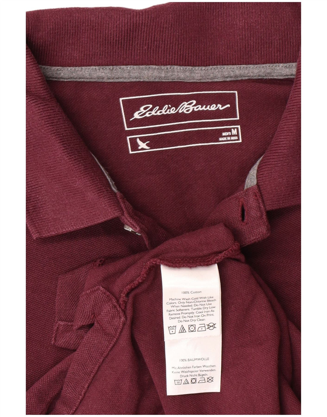 Polo da uomo Eddie Bauer in cotone marrone medio