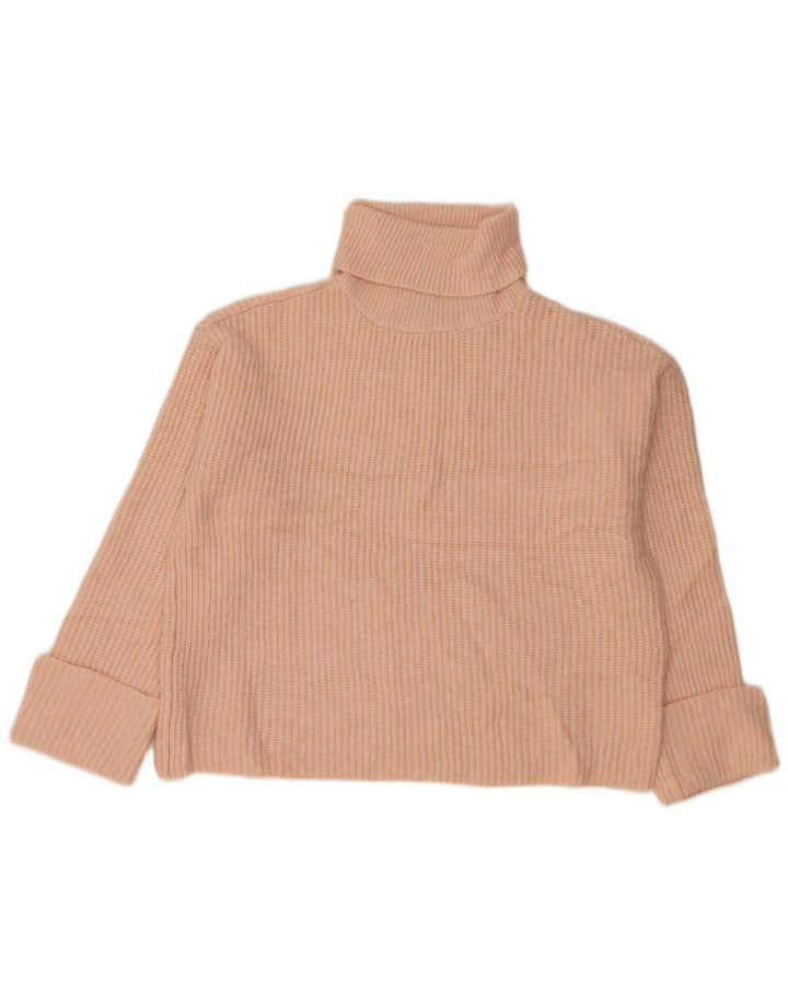 Maglione maglione oversize da donna Marks & Spencer con collo alto UK 14 Rosa medio