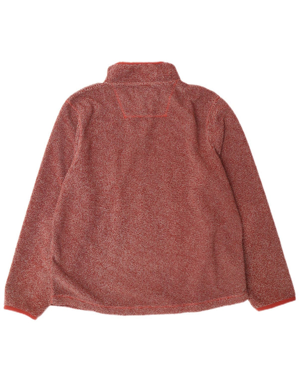 Maglione in pile da uomo con collo con zip Weird Fish 2XL poliestere bordeaux