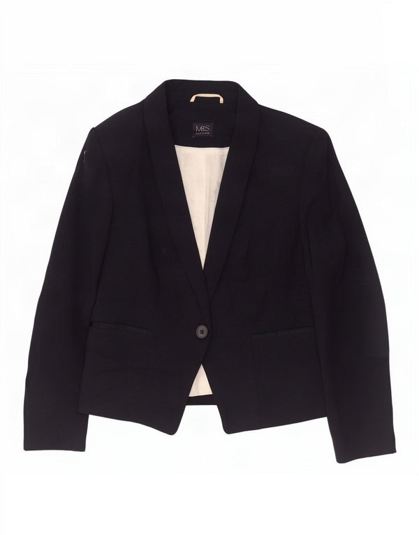 Giacca blazer a 1 bottone Marks & Spencer da donna UK 14 grande blu navy