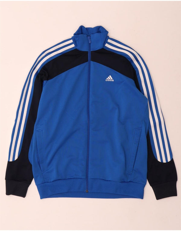 Giacca da ginnastica grafica ADIDAS per ragazzi 13-14 anni Blu Colourblock