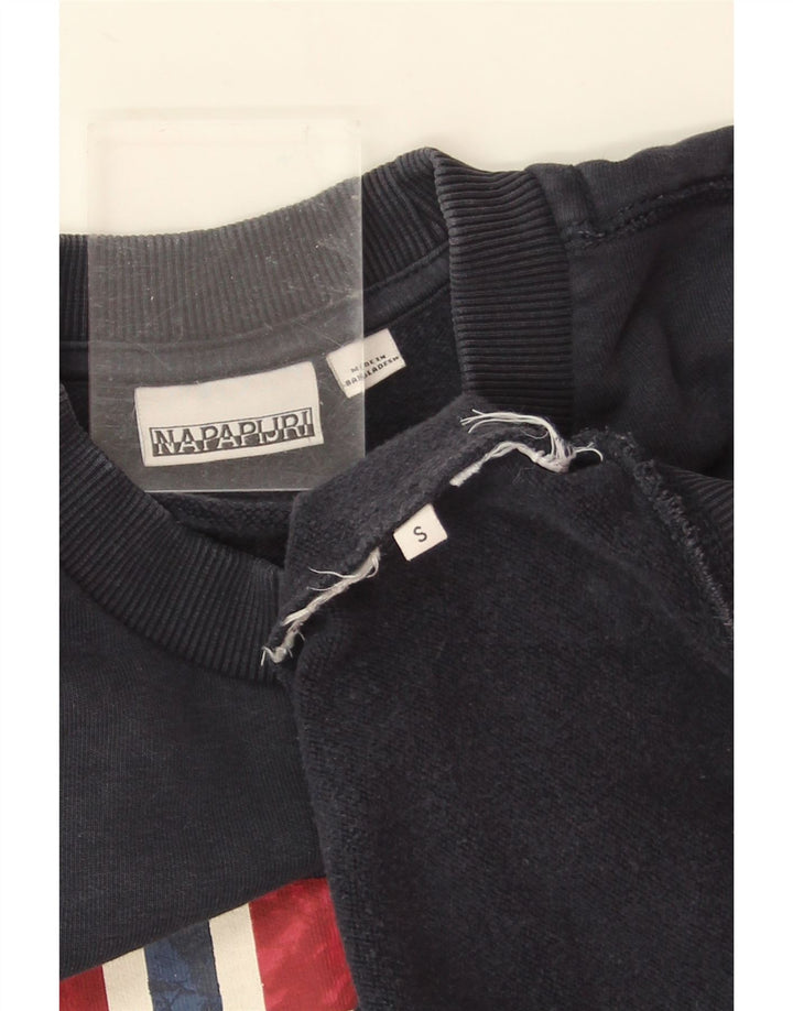 Felpa grafica da uomo Napapijri Maglione piccolo blu navy