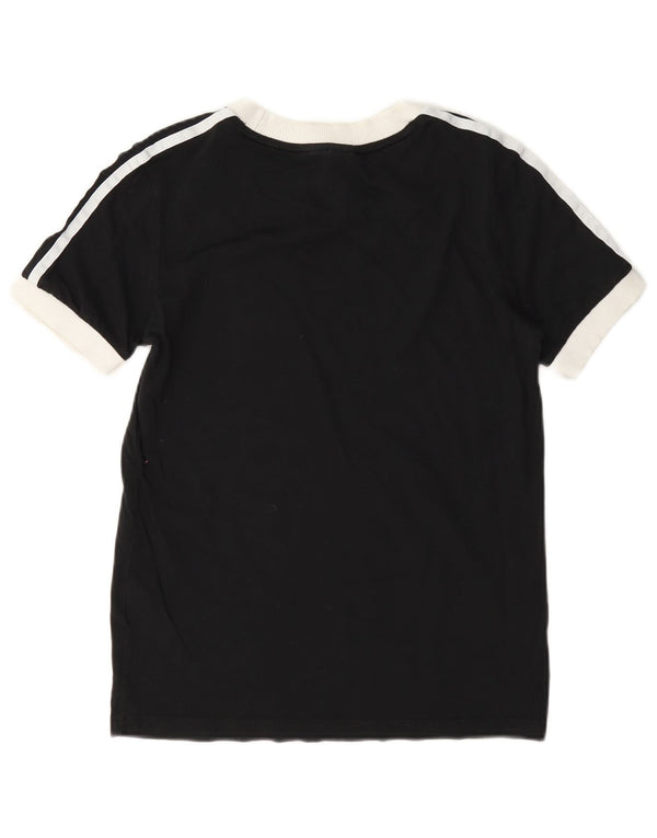 T-shirt oversize da donna Adidas UK 6 XS in cotone color block nero
