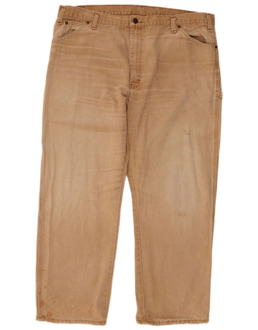 Pantaloni cargo dritti da uomo Dickies W42 L30 in cotone beige