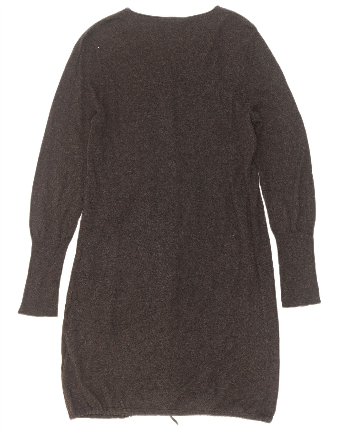 Maglione cardigan lungo da donna Marks & Spencer UK 10 piccolo in viscosa grigia