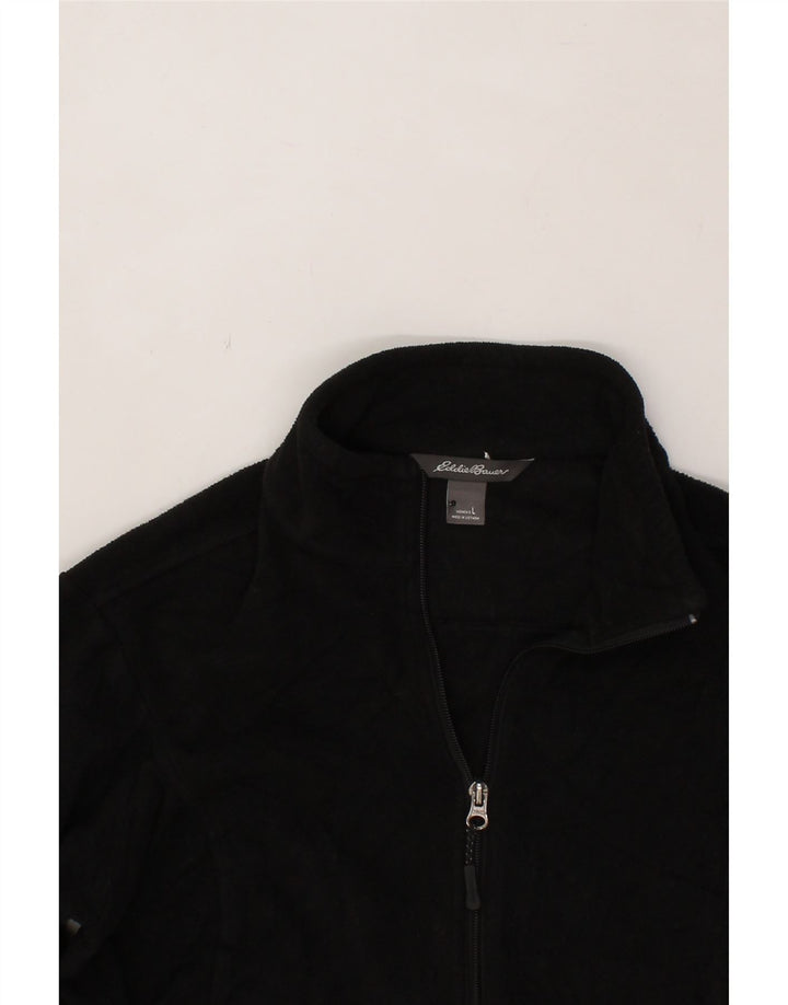 EDDIE BAUER Womens Fleece Jacket UK 16 Large Black Polyester Vintage Eddie Bauer and Second-Hand Eddie Bauer from Messina Hembry 