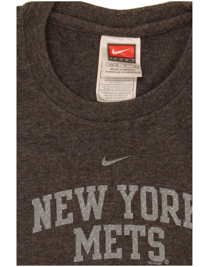T-shirt grafica Nike da donna Top US 8/10 poliestere screziato grigio medio