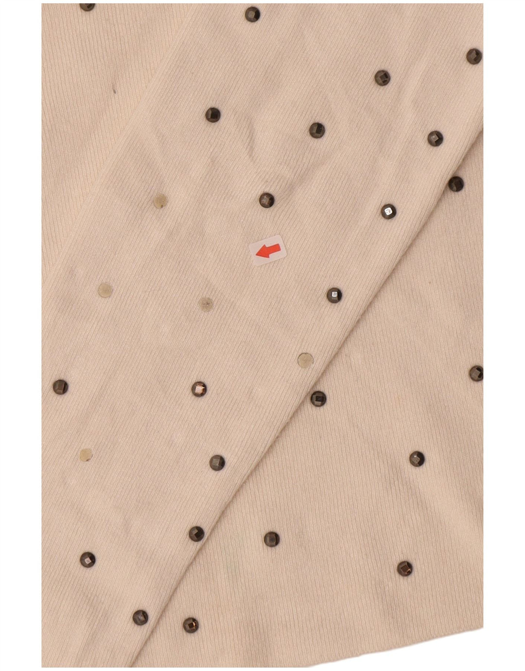 Top Zara da donna a maniche lunghe UK 10 Small in viscosa screziata bianco sporco