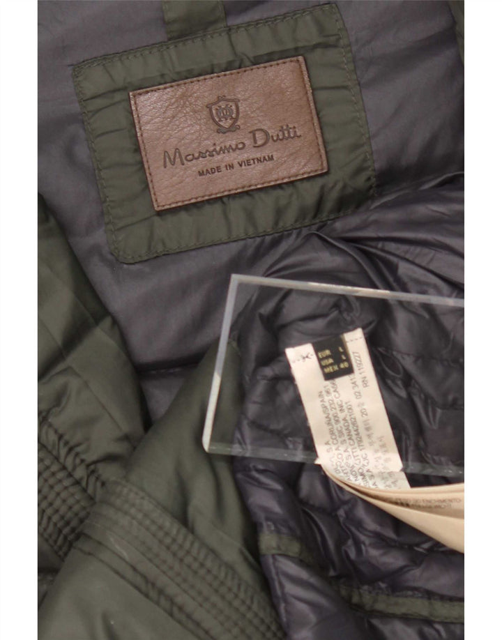 Massimo Dutti Giacca imbottita da uomo UK 40 Large Poliestere kaki