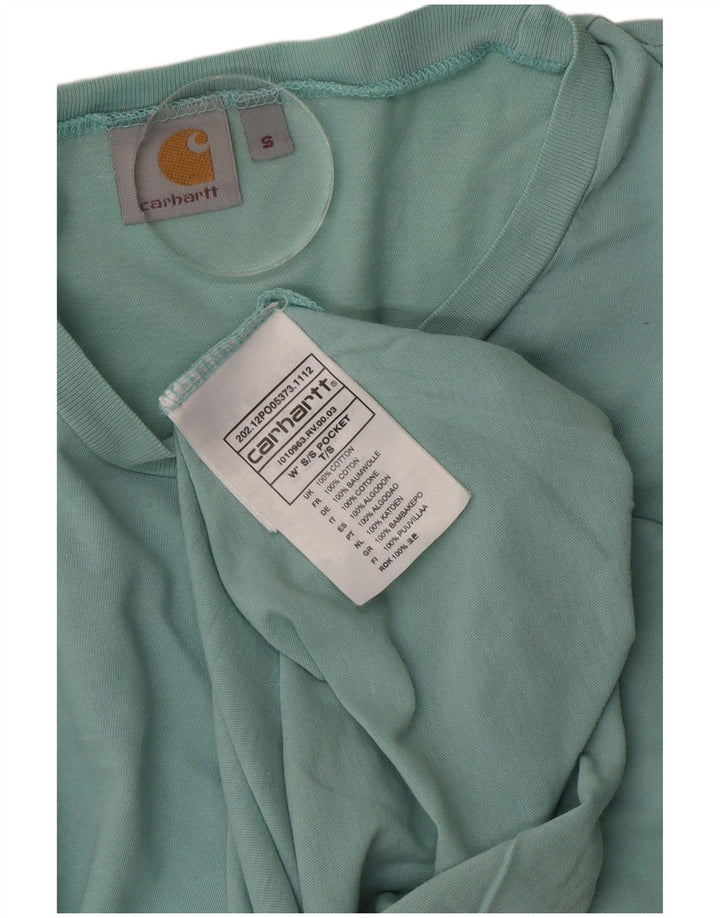 T-shirt da uomo Carhartt Top Small in cotone turchese
