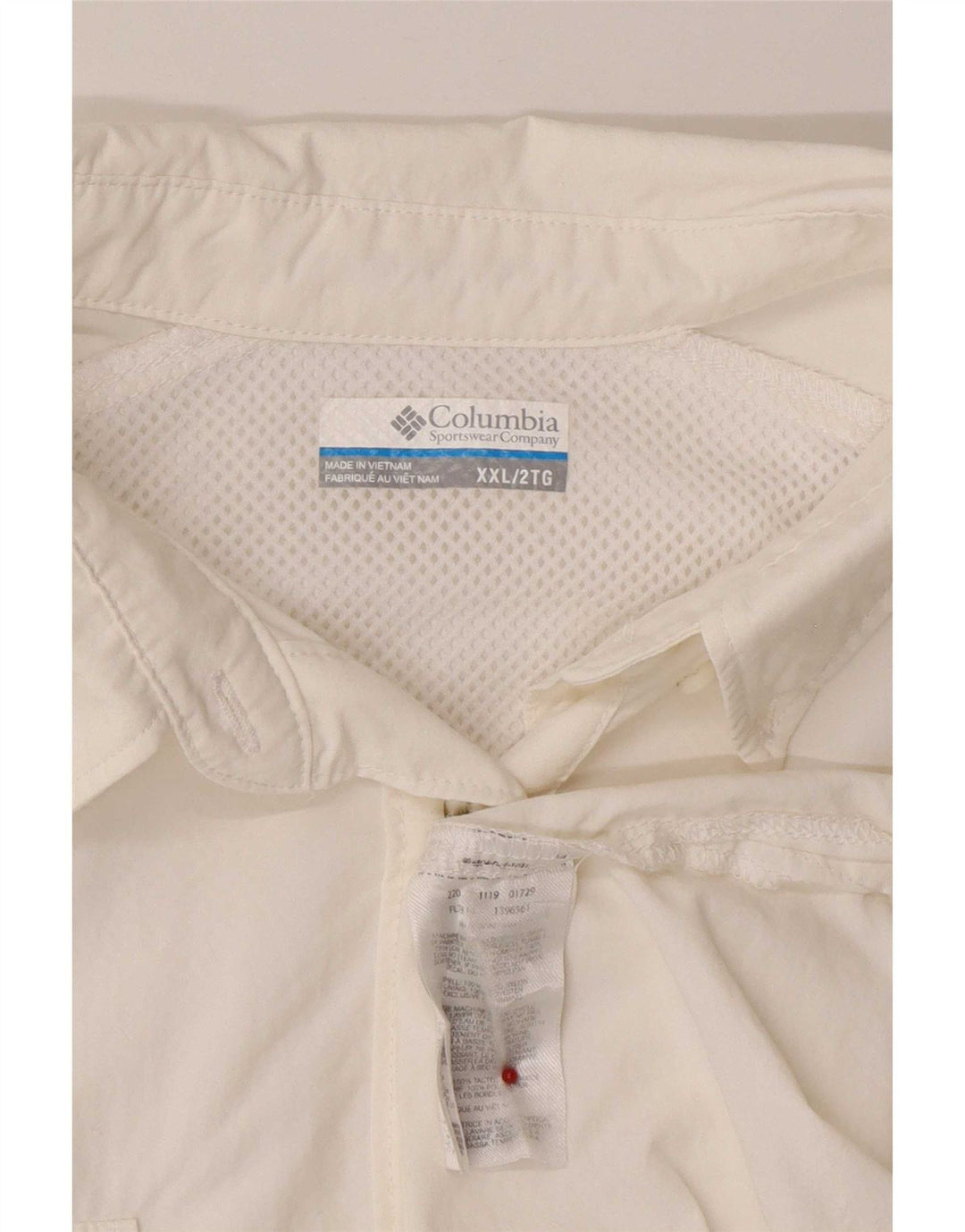 Camicia da viaggio da uomo Columbia 2XL nylon bianco