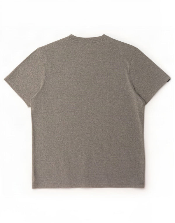 T-shirt grafica da uomo Adidas Top in cotone chiazzato grigio medio