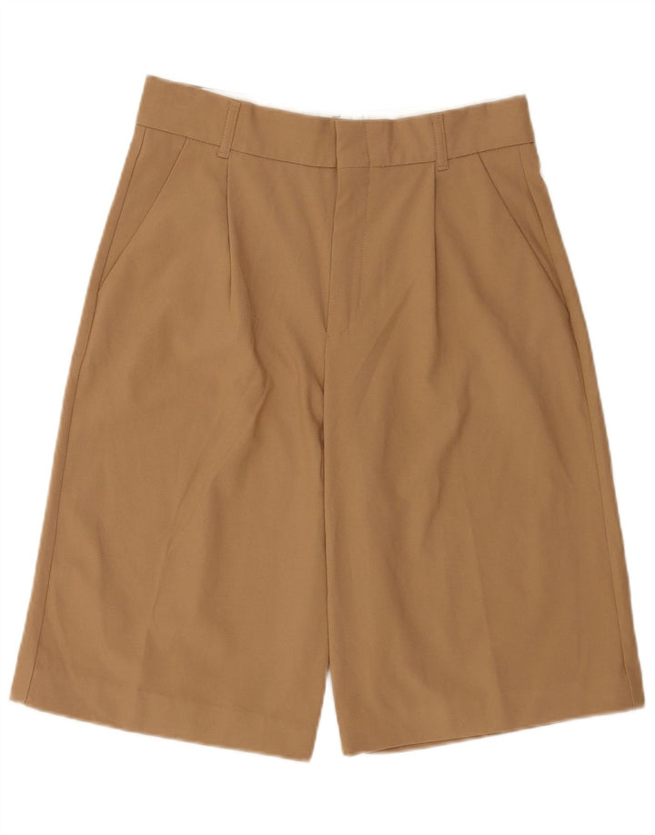 Pantaloncini chino con ancoraggio a vita alta da donna Zara medi W28 poliestere marrone