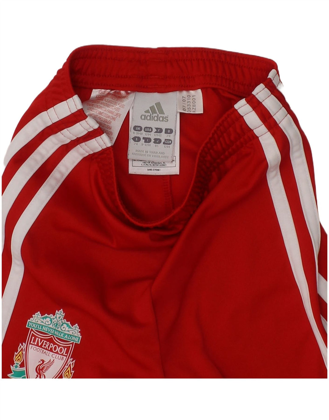 Pantaloncini sportivi Adidas da neonato Liverpool Graphic 6-9 mesi in poliestere rosso