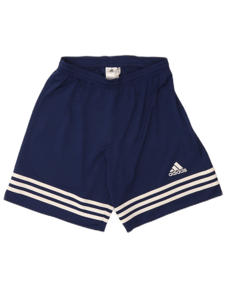 Pantaloncini sportivi Adidas Climalite da uomo piccoli in poliestere blu navy